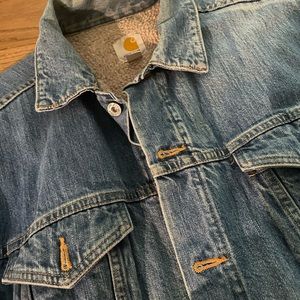 Carhartt Lined Denim Trucker Work Jacket XL. Read